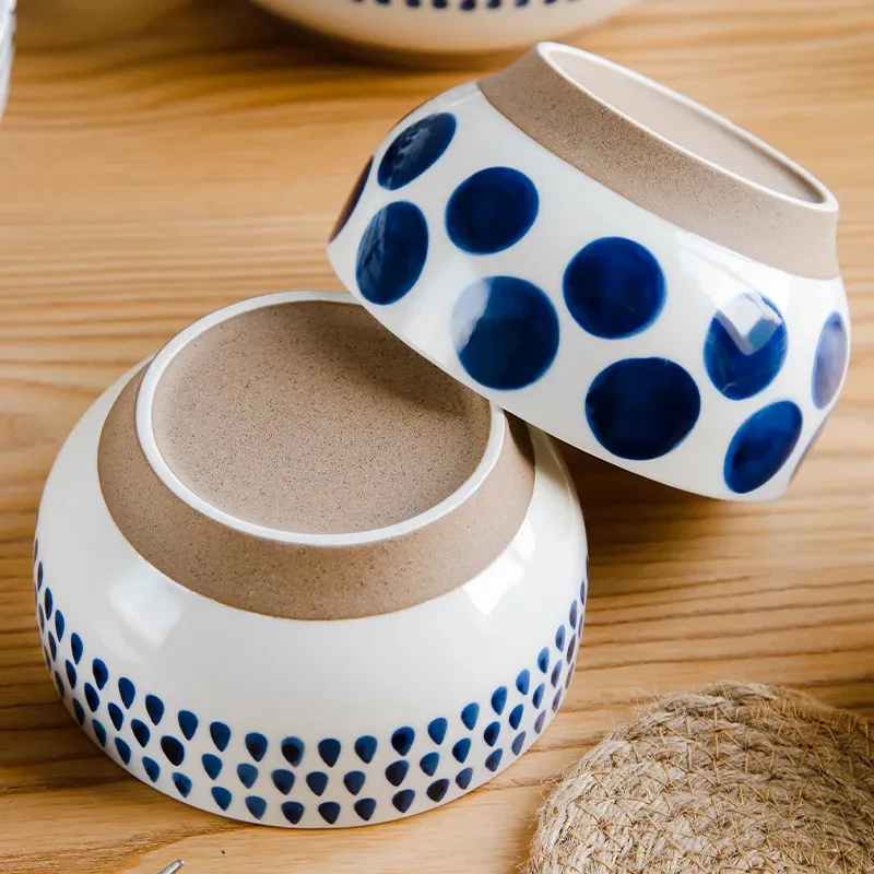4-inch Household Hand-painted Stoneware Tableware Noodle Soup