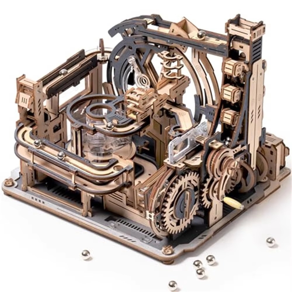ROKR Marble Spaceport Marble Run 3D Wooden Puzzle LGC01