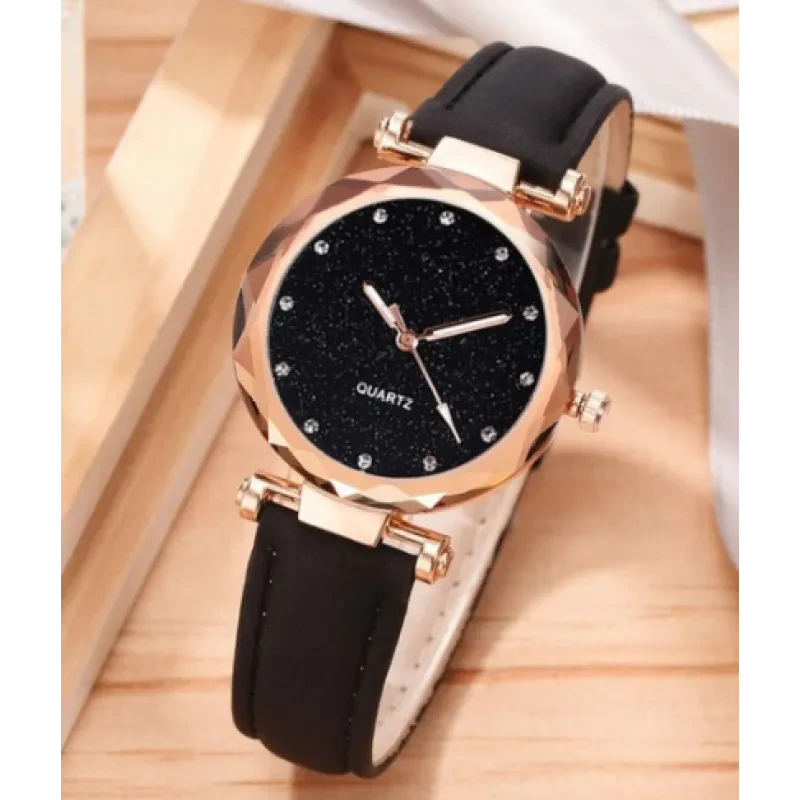 Star Fashion Frosted Belt Watch