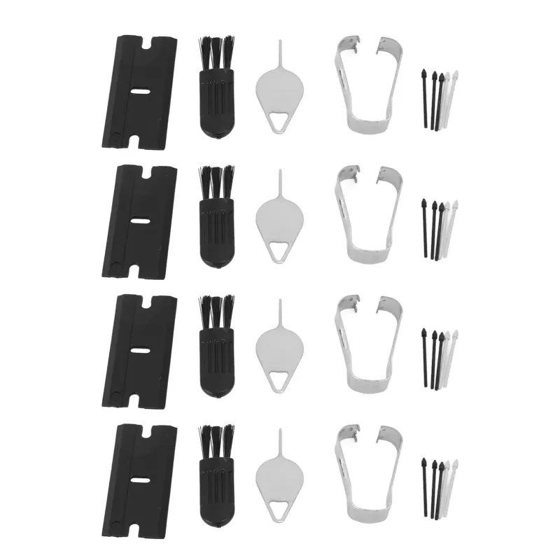 4 Sets Stylus Tips for Galaxy Tab S9 S9+Plus S9 Ultra S9 FE Smoothly Stylus Replacement Tips Black Gray