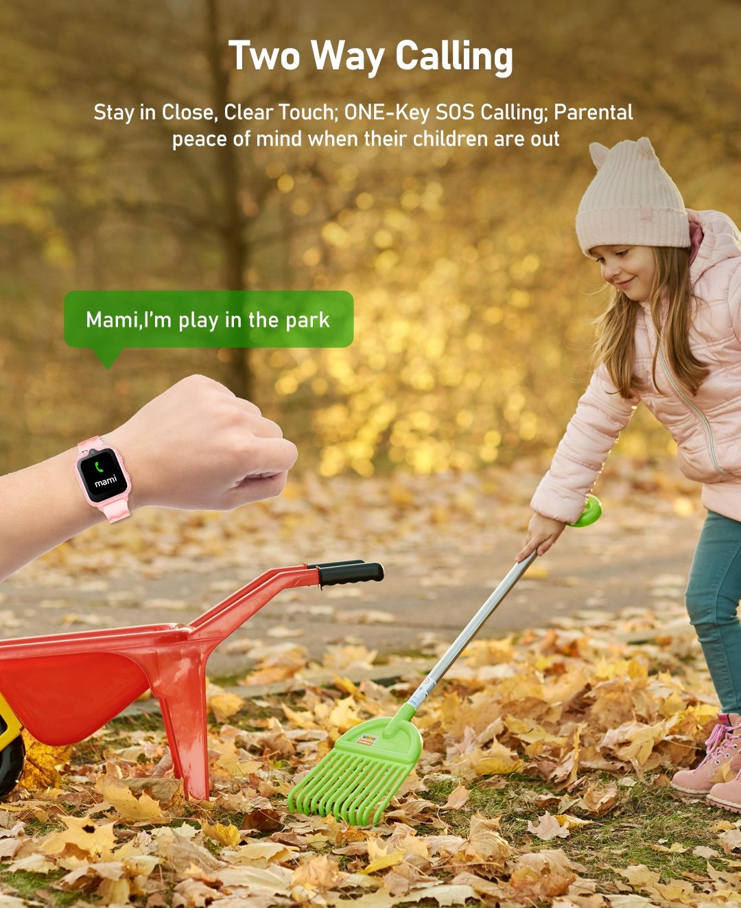 Kids Smart Watch, D35 Model, 4G Video call, IPX7 Water Proof, Black