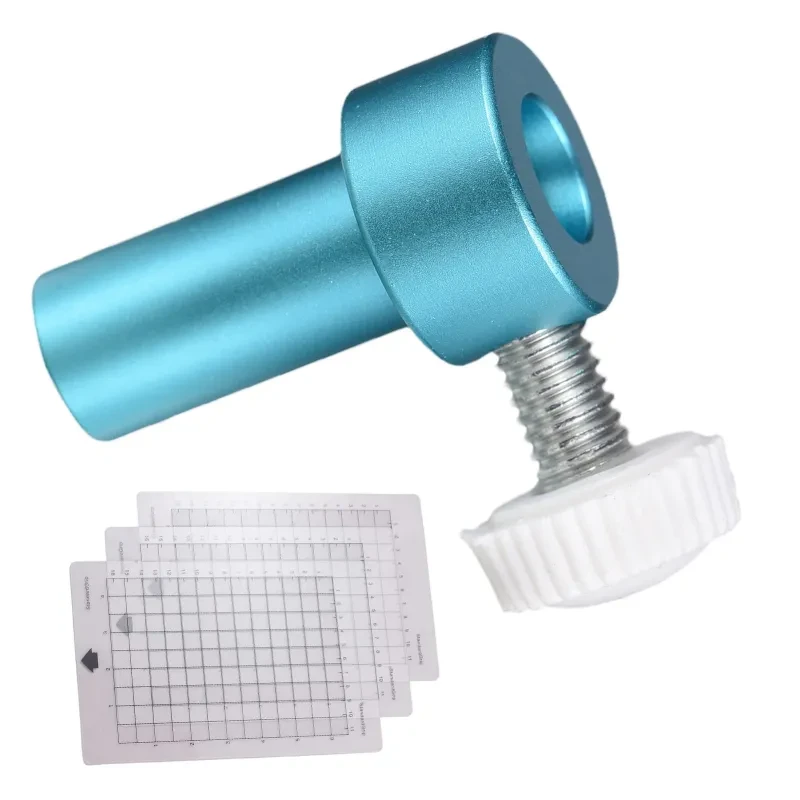 Die Cut Machine Pen Adapter with 3pcs Cutting Mat 6.5x4.5in for JOY Cutting Machine Aluminum Alloy Pen Holder for 8mm Diameter Marker