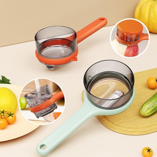 Customize Kitchen Multi-Functional Peeler With Bucket Storage Scratcher Fruit Peeling Knife Storage Peeler Kitchen Gadgets