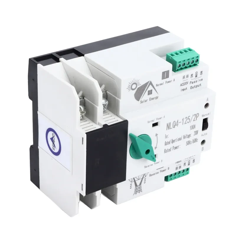 Transfer Switch Dual Power Fast Switching Automatic AC 100A for Home Factory