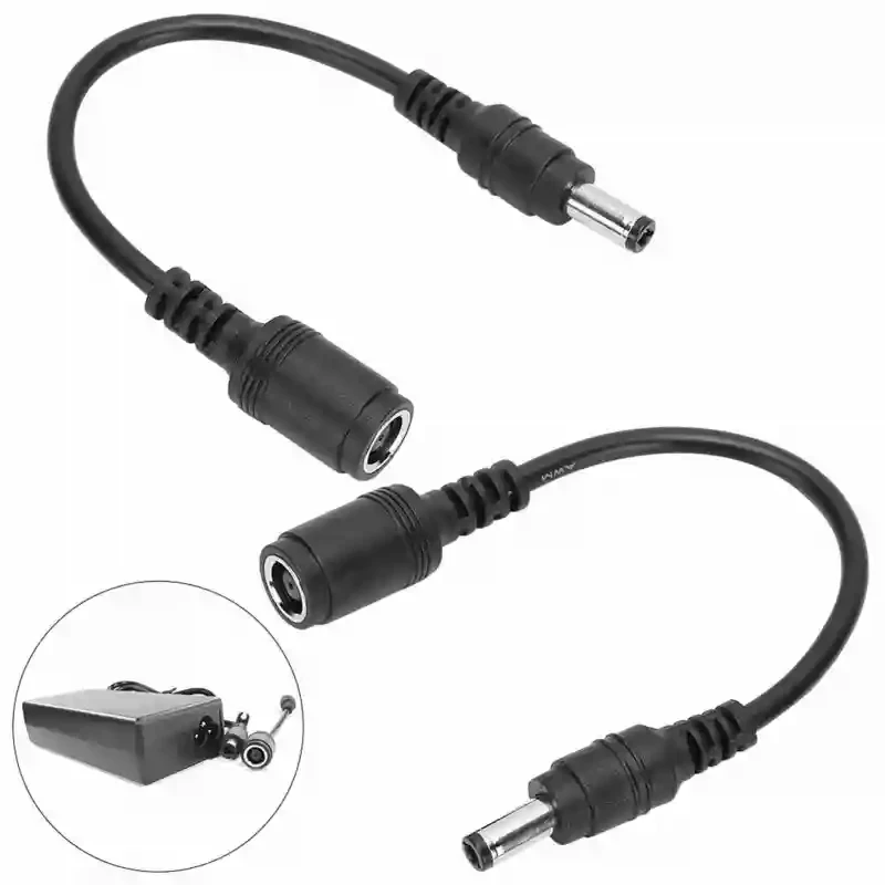2Pcs DC Power Charger Adapter Converter 7.4x5.0mm Female to 5.5x2.5mm Male for HP Laptop