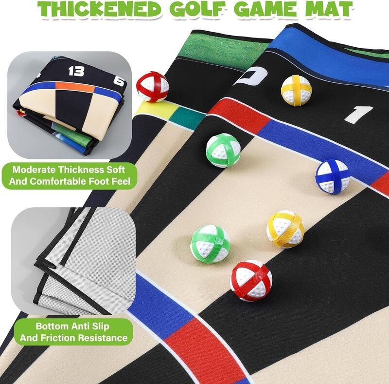 Mini Golf Game Set Golf Putting Chipping Hitting Mats