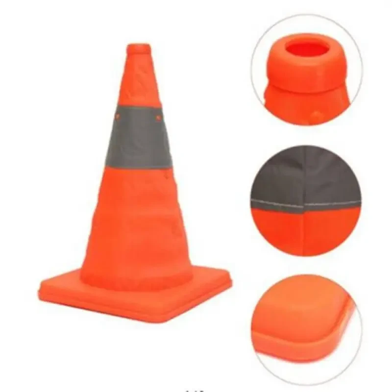 Folding Traffic Road Cone Telescopic Reflective Tape Warning Sign Safety Witches