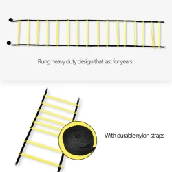8m Soccer Ball Football Flexibility Speed Training Fitness Jumping Ladder (Yellow)