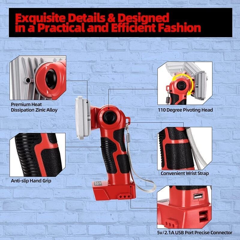Cordless LED Work Light Power by Milwaukee battery