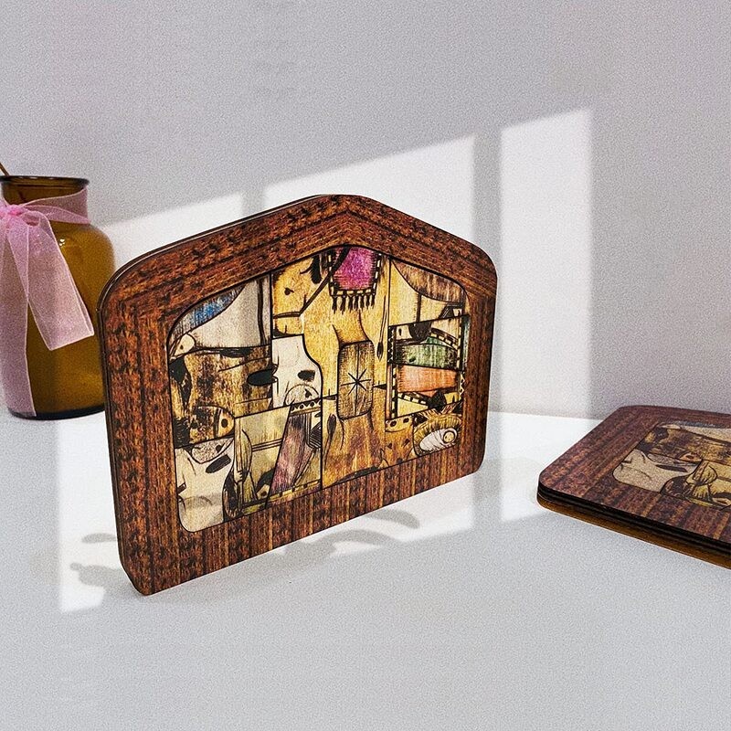 Nativity Puzzle Wood Burned Design Wooden Jesus Puzzle Game Toy L