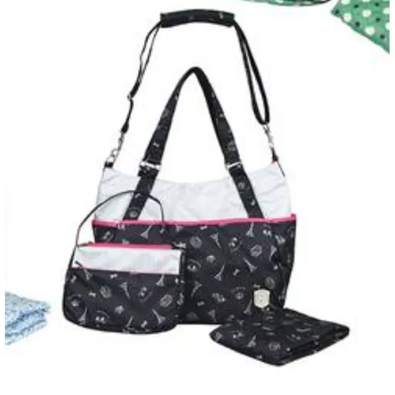 3Pcs Mummy Handbag Set Maternity Baby Nappy Diaper Changing Shoulder Bag Trave