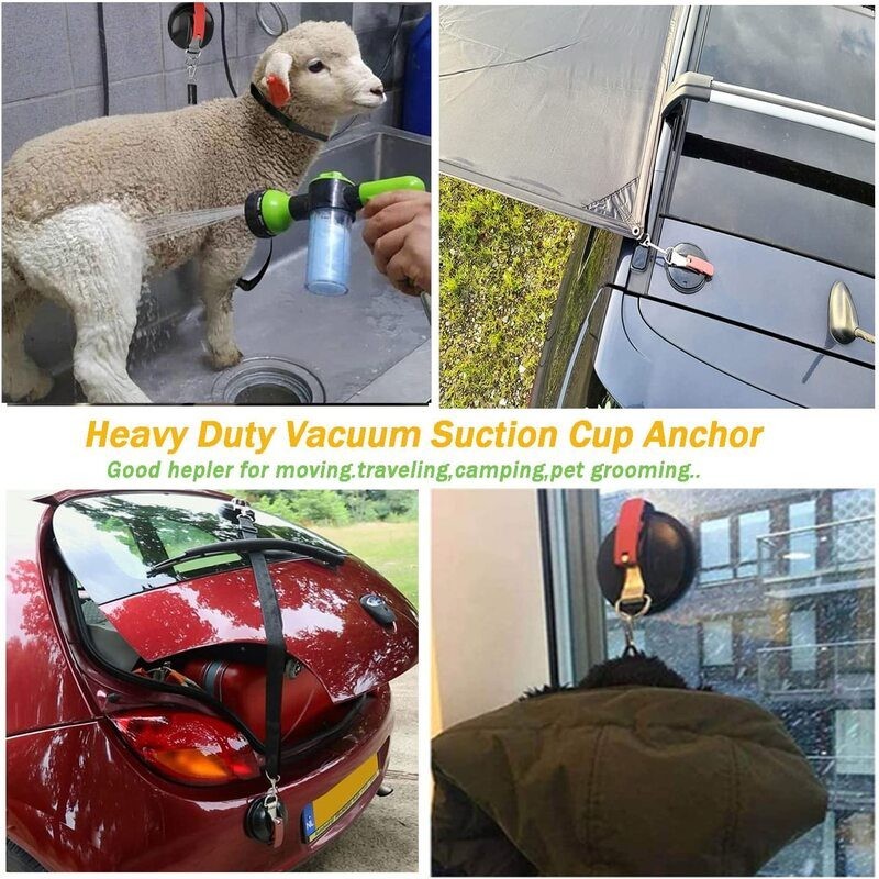 Suction Cup Anchors Camping Tarp Car Side Awning Securing Hooks