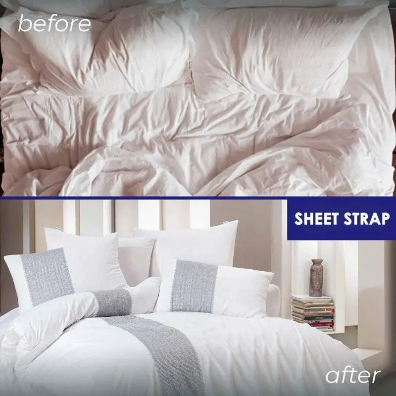 Bed Sheet Holder Straps 4pcs Fasteners Triangle Elastic Suspender Clips Gripper