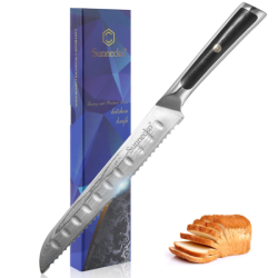 Bread Knife 8 Inch Damascus Steel Professional Serrated Cake Knife