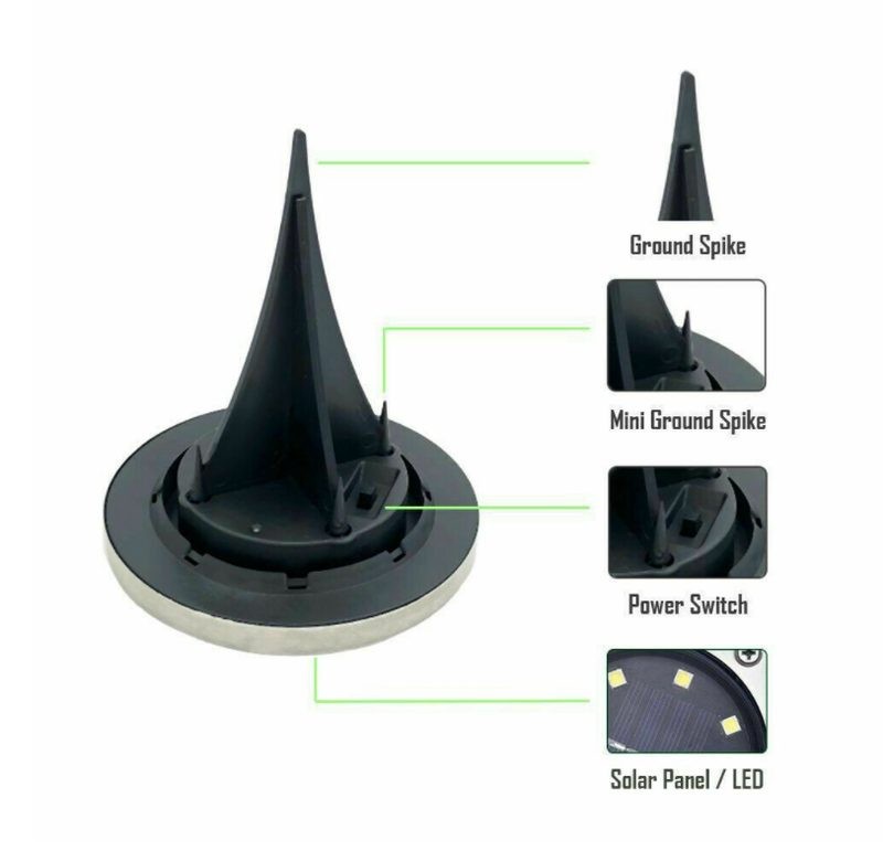 Solar Lights Outdoor Garden Under Ground Lamps Cool Daylight