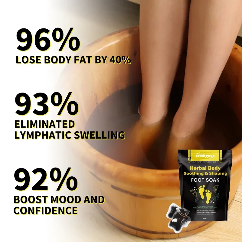 South Moon Herbal Body Soothing & Shaping Foot Soak, Firming Thigh Muscle Shaping Gel Foam Foot Pack