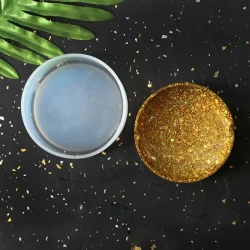18pcs Coaster Cup Mat Mold Round Silicone Mould Kit For Craft DIY Epoxy Resin