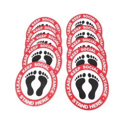 10 Pcs Social Distancing Floor Vinyl Sticker,1.5M Distance, Floor Sticker Decal