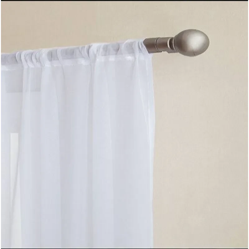 Curtain Fabric Lace Tulle Sheer Panel Drape Divider Door Window Curtain White