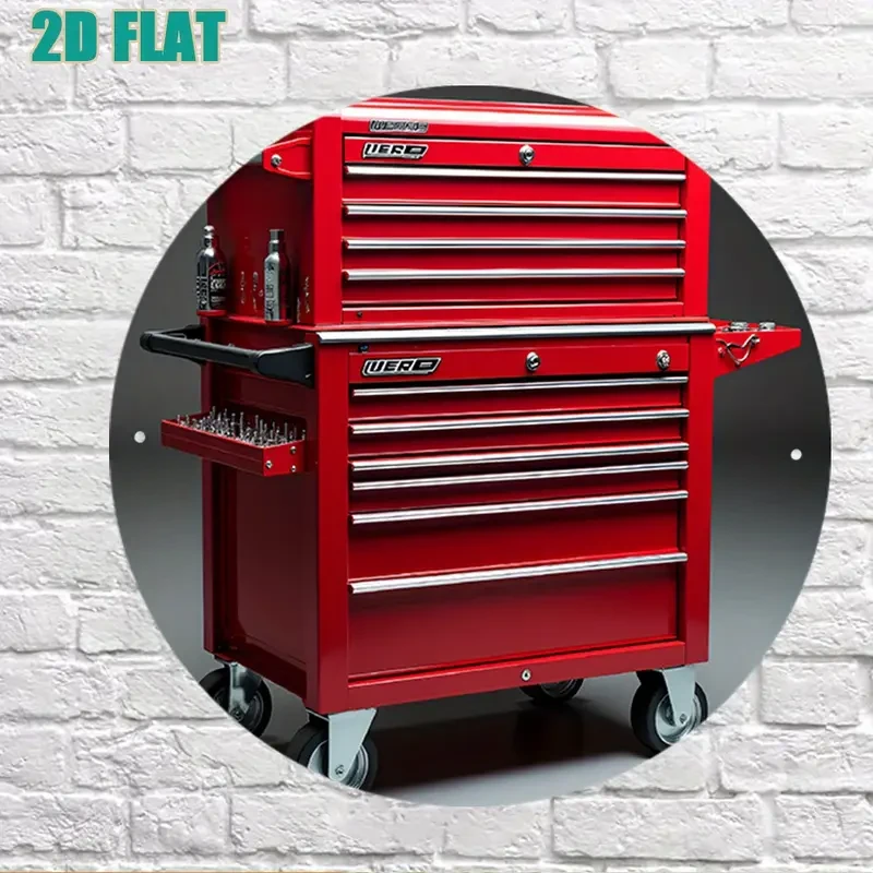 1pc WEIHDO 20.07cm Aluminum Tool Cart with Red Wheels