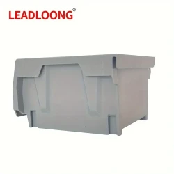 24pcs Gray Stackable Plastic Storage Box,