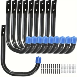 10-Pack Heavy-Duty Metal Garage Storage Hooks