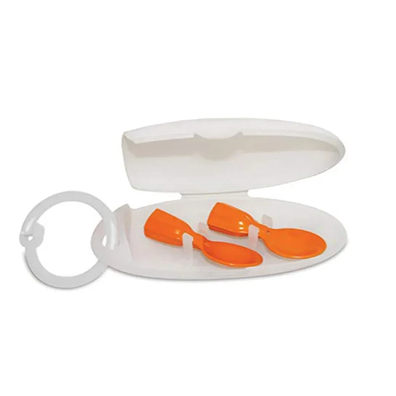 Portable vegetable and fruit feeding spoon