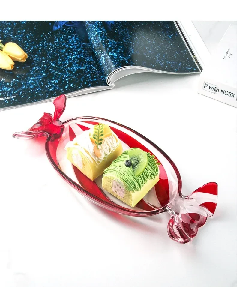 Crystal Glass Fruit Household Living Room Melon Seeds Plate