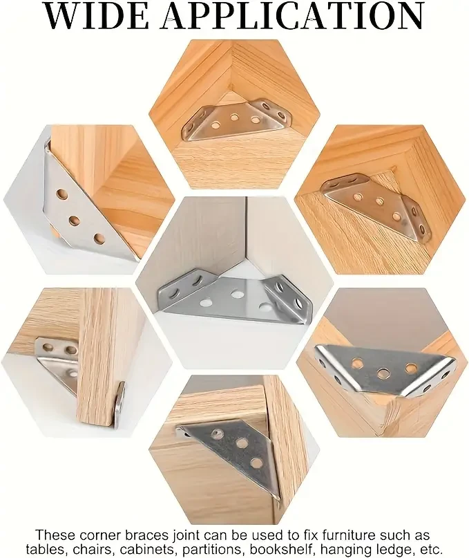 50pcs Heavy-Duty Metal Corner Braces