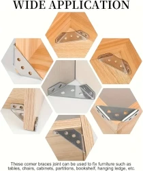 50pcs Heavy-Duty Metal Corner Braces