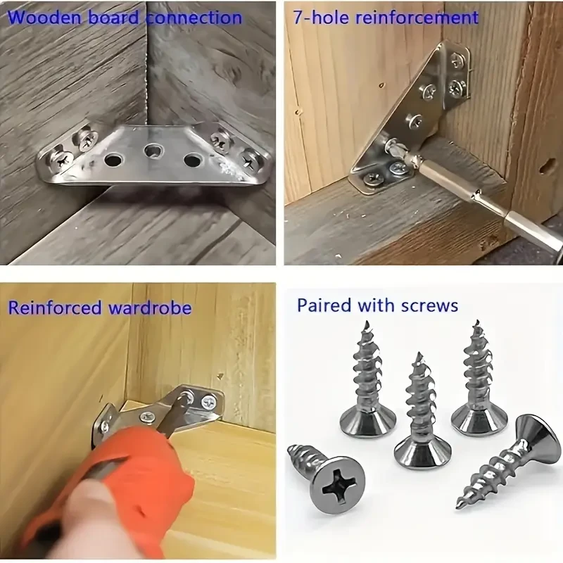 50pcs Heavy-Duty Metal Corner Braces