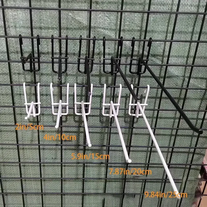 20pcs Adjustable Metal Grid Wall Hooks
