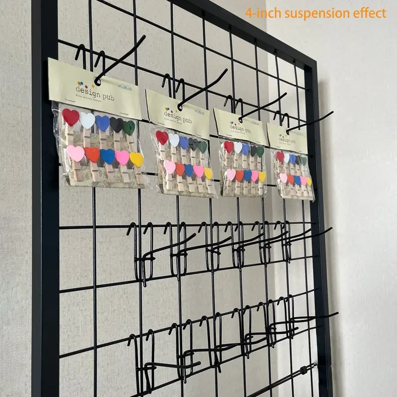 20pcs Adjustable Metal Grid Wall Hooks