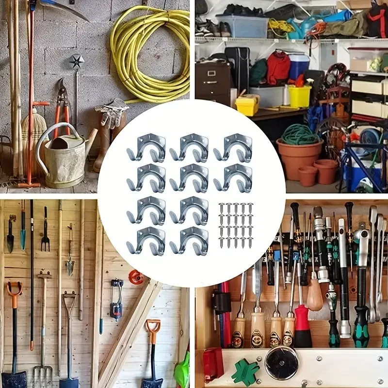 30pcs Heavy-Duty Metal Wall Hooks with Screws
