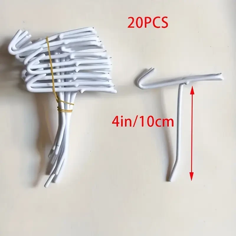 20pcs Rust-Resistant Iron Grid Rack Hooks