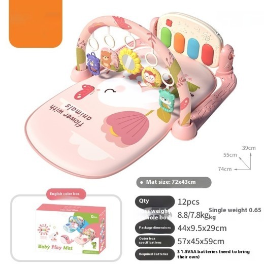 Baby Harmonium Toy Baby Music Fitness Rack Piano Crawling Mat