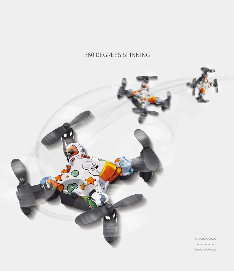 New Luggage Box Storage Box Folding Mini UAV Aerial Photography Remote Control Four Axis Children's Toys Drone