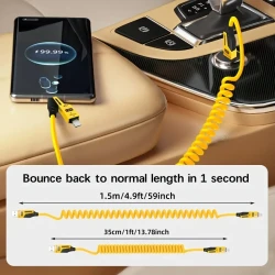 1pc/5pcs 65W zinc alloy universal 4-in-1 high-speed charging data cable