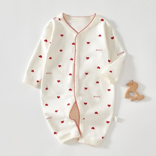 Baby's Pure Cotton Creative Simple Printed Jumpsuit
