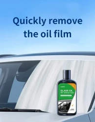 Windshield cleaning and oil film removal