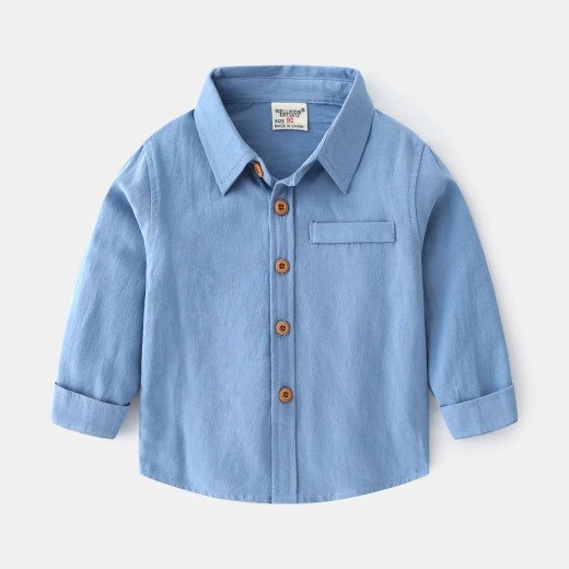 Fashion Personality New Solid Color Boys' Shirt