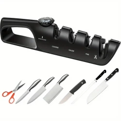 Knife Sharpener, 4in 1 Professional Manual Knife Sharpener