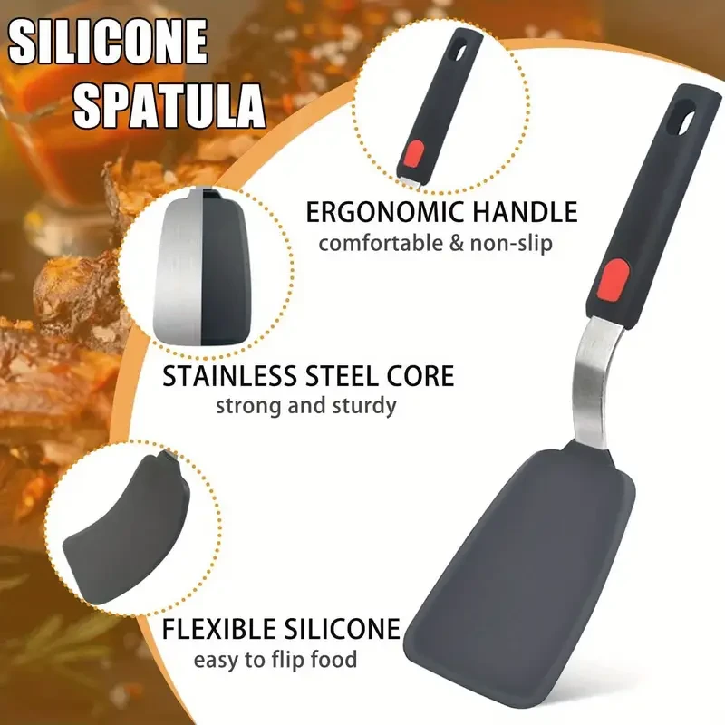 3pcs, Silicone Spatula, Turner Set,