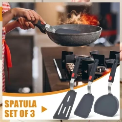 3pcs, Silicone Spatula, Turner Set,
