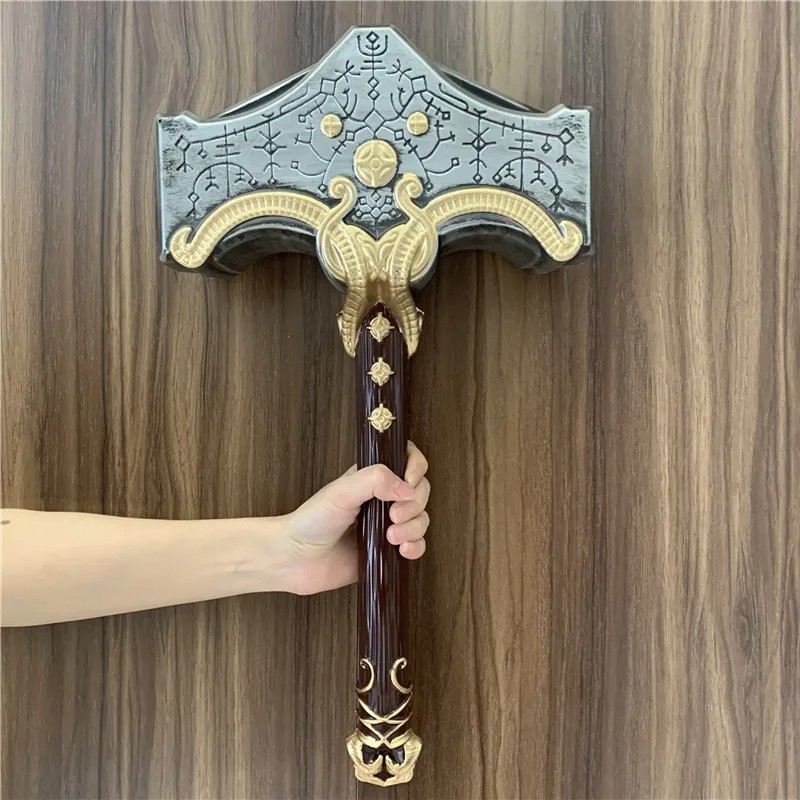 God of War 4 Cosplay Thor's Hammer  Thunder Stormbreaker Flame Tomahawk Axe Prop Weapon