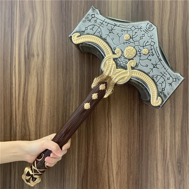 God of War 4 Cosplay Thor's Hammer  Thunder Stormbreaker Flame Tomahawk Axe Prop Weapon