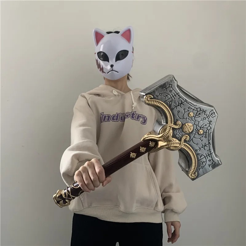 God of War 4 Cosplay Thor's Hammer  Thunder Stormbreaker Flame Tomahawk Axe Prop Weapon