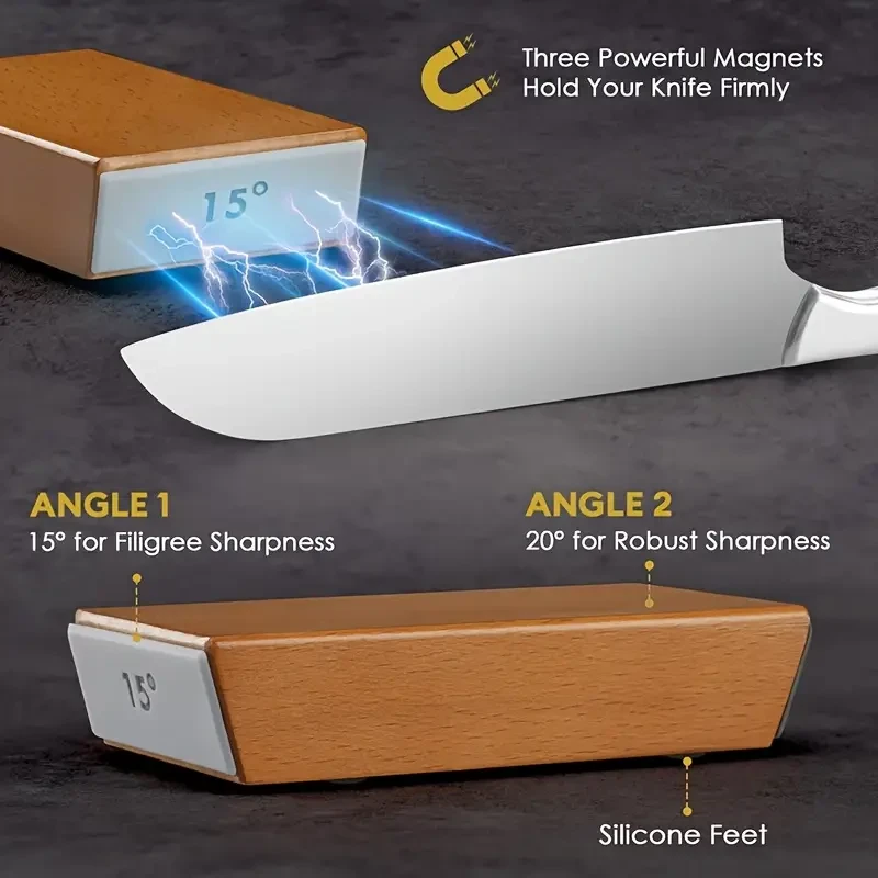 Rolling Knife Sharpener Magnetic Knife Holder