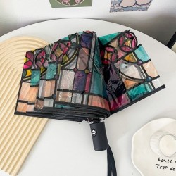 Vintage Stained Automatic Umbrella