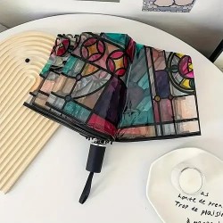 Vintage Stained Automatic Umbrella